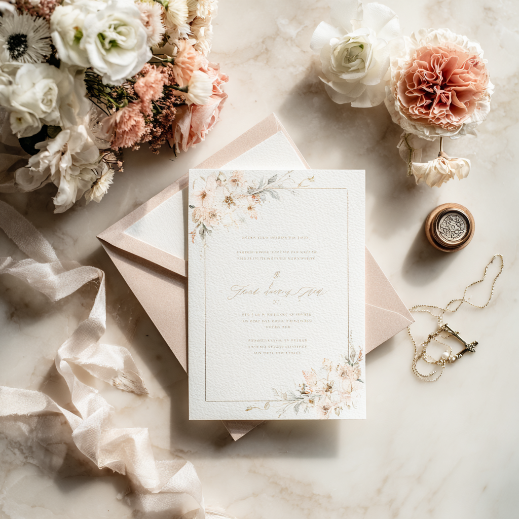 Luxury invitation mockup